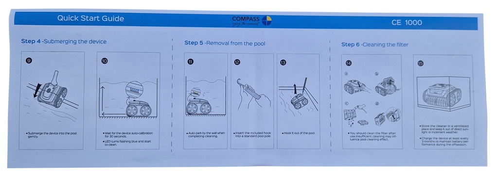 Compass Ceramic Pools Robot Clean Expert 1000