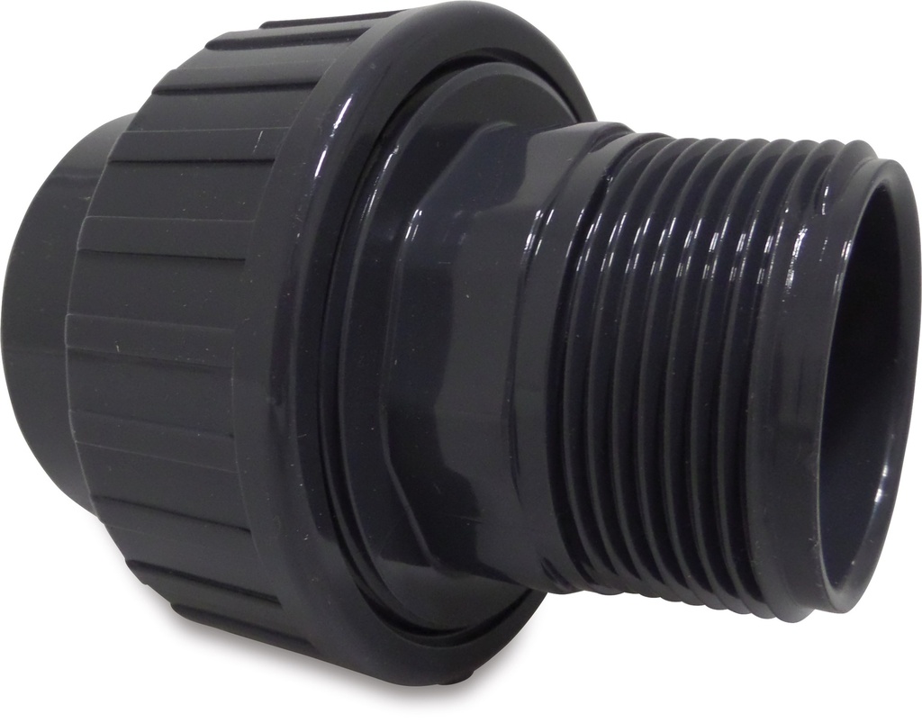 PVC Male Threaded Adaptor union with 0-ring for pumps 50mm x 1.5inch