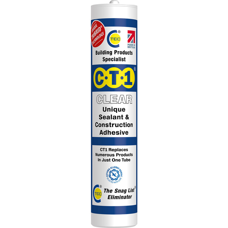 C-Tec CT1CLEAR CT1 Sealant Adhesive Clear 290ml-Clear