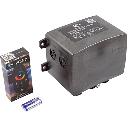 [64-PCR-2Z-65] PAL 65W Multi Color Dual Zone Remote Control Transformer 24VDC