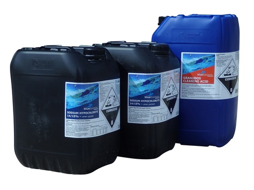 [KIT-ADC3] Auto Dosing Chemical Kit ( 2 Chlorine, 1 Acid - About 3 Months Supply)