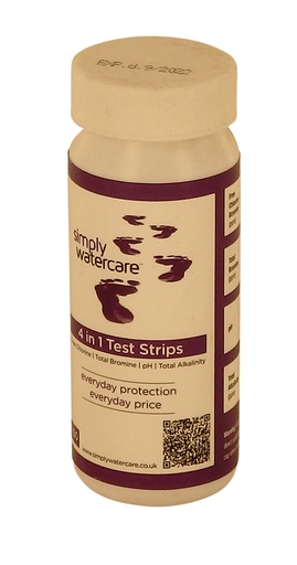 [5739275937456] Simply Watercare - 4 in 1 Test Strips